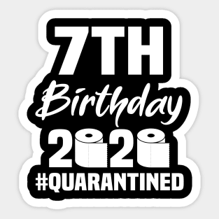 7th Birthday 2020 Quarantined Sticker